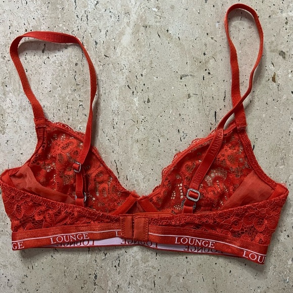 Lounge Burnt Orange Lace Balcony Bra Size 30C - Picture 3 of 6